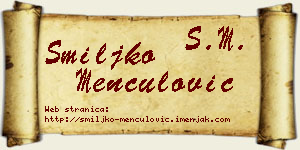 Smiljko Menčulović vizit kartica